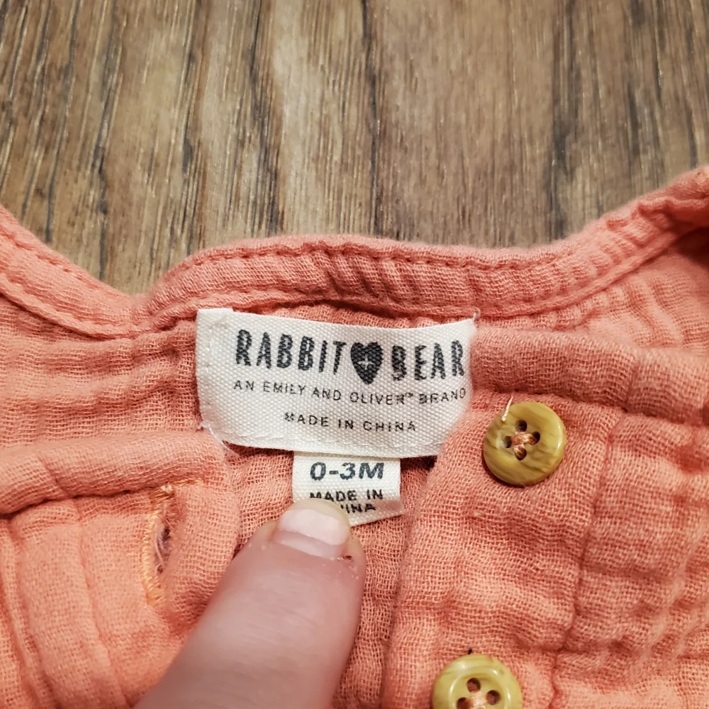 Rabbit Bear Baby Girl Guaze Matching Set Sunshine Organic Cotton Casual Kid 0-3M